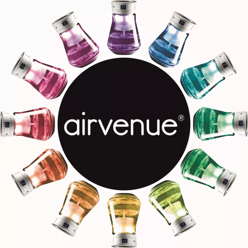 The colorful palette of Airvenue air fresheners. 